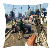 Подушка Grand Theft Auto с принтом 3д