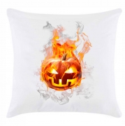 Подушка Halloween "Тыква в огне"