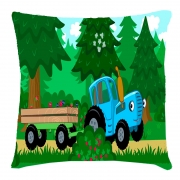 Подушка Синій трактор і ягоди