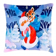 Подушка "Дед мороз и тигренок"