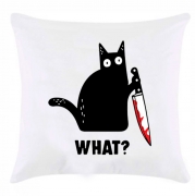 Подушка "Кіт з ножем"