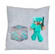 Подушка "Minecraft" Алмазний Стів