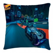 Подушка с 3Д принтом Хот Вилс ночная гонка