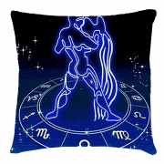 Подушка с 3Д рисунком знак зодиака "Водолей"