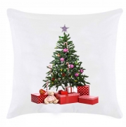 Подушка с новогодней елкой и подарками