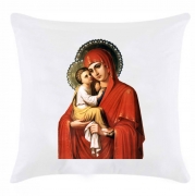 Подушка с принтом "Богородица"