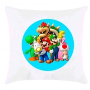 Подушка с принтом герои из "Супер Марио"