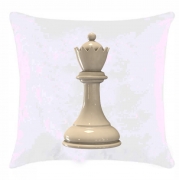 Подушка с шахматной фигурой "Ферзь белый"