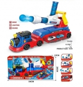 Поїзд-автовоз на батарейках з гарматою