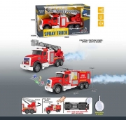 Пожарная машина на батарейках пускает пар