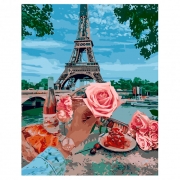 Роспись красками по номерам "Романтика в Париже"