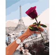 Роспись красками по номерам "Свидание в Париже"