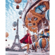Роспись по номерам "Воздушные шары Парижа"