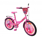 Розовый детский велосипед 