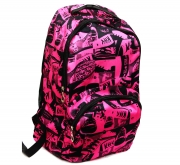 Рюкзак в рожевих з чорним кольорах