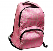 Рюкзак в розовых с серым цветах