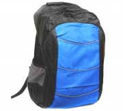 Рюкзак в яскраво-синіх і чорних тонах