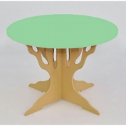 Стіл у формі дерева з круглою стільницею Салатовий
