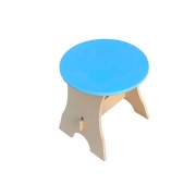 Табуретка с круглым сиденьем голубая