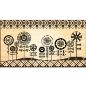 Ткань с нанесенным рисунком-схемой "Африканские мотивы"  для вышивания бисером