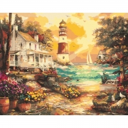 Творчество картина по номерам "Дом возле маяка"