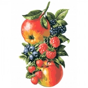 Творчество картина по номерам "Фрукты-ягоды"