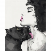 Творчість картина за номерами "Поцілунок пантери"