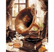 Творчество картина по номерам "Старый граммофон"