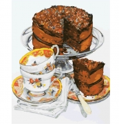 Творчість картина за номерами "Торт до чаю"