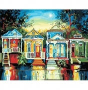 Творчество картина по номерам "Цветные домики"