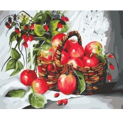 Творчество картина по номерам "Яблоки в корзине"