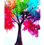 Творчество картина по номерам "Яркое дерево"