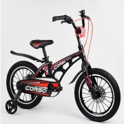 Велосипед 16" дюймів 2-х колісний CORSO Чорно-червоний