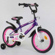 Велосипед 16" дюймов 2-х колёсный "CORSO" Фиолетовый
