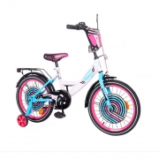Велосипед 2-х колесный TILLY Fancy white+pink+blue 18"