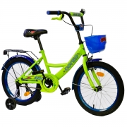 Велосипед с дополнительными колесами 18" CORSO салатовый