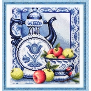 Вышивка крестиком "Натюрморт с яблоками"