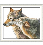 Вышивка крестом "Поцелуй волка"